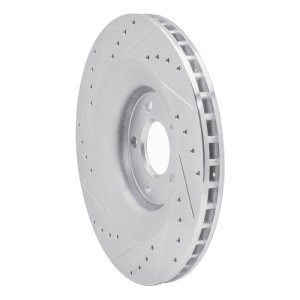 Chrysler 200 Brake Rotor (1) - Front Right - R1 Concepts - Drilled & Slotted - Silver - `08-`14